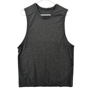 Lululemon Shirt Mens Medium Gray Tank Top Sleeveless Muscle Gym Training Active